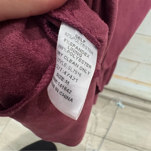 She + Sky burgundy faux suede flounce dress ❤️ - Picture 8 of 8